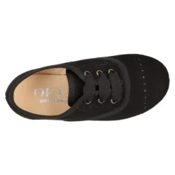 Zapato tipo BLUCHER niños en Serratex NEGRO con picados.