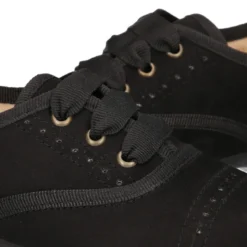 Zapato tipo BLUCHER niños en Serratex NEGRO con picados.